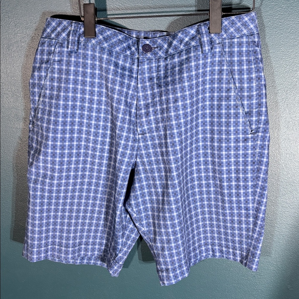 Puma Shorts Men’s  Golf casual Blue Aztec Plaid Size 34